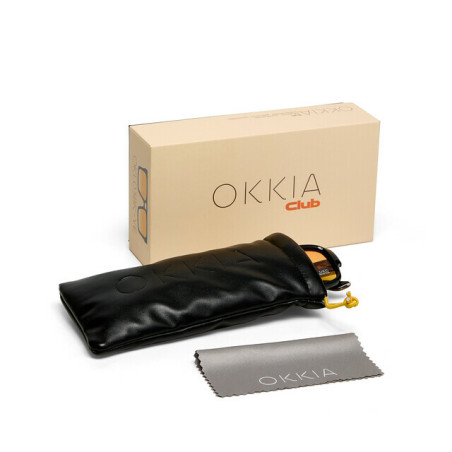 Lunettes de Soleil OKKIA CLUB - Vulcano Black OKL03BY – monture aux lignes équilibrées et allure tendance