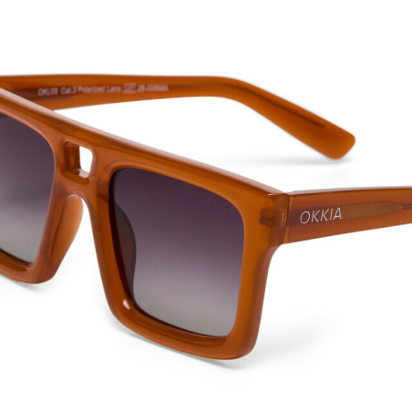Lunettes de Soleil OKKIA CLUB - Vulcano Orange OKL03JOR – monture aux lignes équilibrées et allure tendance