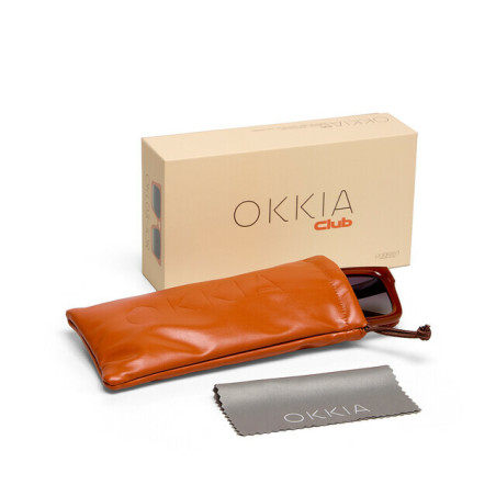 Lunettes de Soleil OKKIA CLUB - Vulcano Orange OKL03JOR – monture aux lignes équilibrées et allure tendance