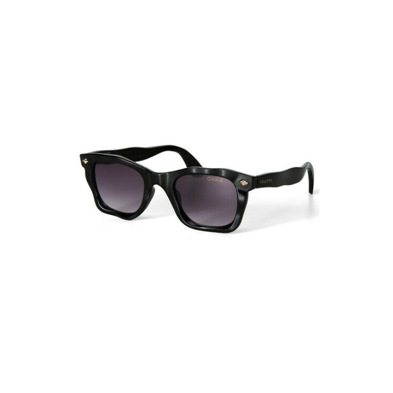 Lunettes de Soleil Seletti x OKKIA - Dakota Black OKS02BB – monture tendance aux lignes affirmées et protection UV