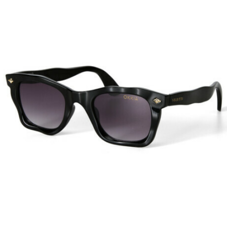 Lunettes de Soleil Seletti x OKKIA - Dakota Black OKS02BB – monture tendance aux lignes affirmées et protection UV