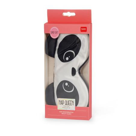 Masque de Voyage Nap Queen Legami  – confort absolu et sommeil réparateur pour voyager avec style.