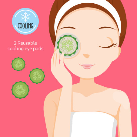 Disque Yeux Concombre Legami – fraîcheur instantanée, design ludique inspiré des soins spa pour un moment de bien-être.