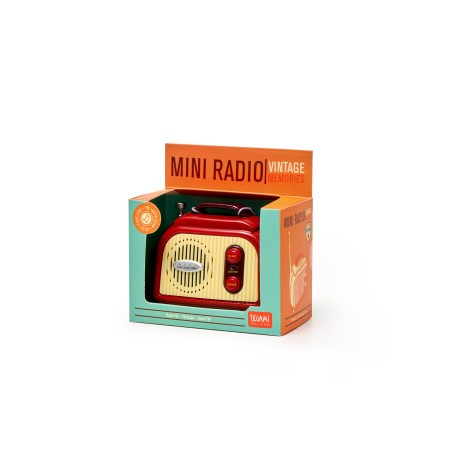 Mini Radio Legami – écoutez vos stations FM préférées avec une radio portable au design rétro, compacte, et élégante.