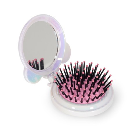 Nice Hair Brosse Miroir Panda Legami – brosse à cheveux avec miroir intégré, design Panda kawaii et pour des retouches beauté
