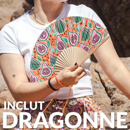 Éventail Fisura "FIGUE : Le charme et le sucre du fruit dans un éventail élégant.