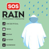 Poncho SOS Rain Legami – protection immédiate, format ultra compact et design italien pour rester au sec.