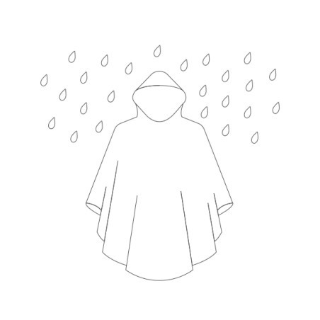 Poncho SOS Rain Legami – protection immédiate, format ultra compact et design italien pour rester au sec.