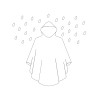 Poncho SOS Rain Legami – protection immédiate, format ultra compact et design italien pour rester au sec.
