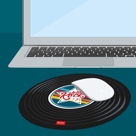 Mousse Pad Disque Vinyl Legami – glisse précise, confort quotidien et design rétro inspiré des vinyles
