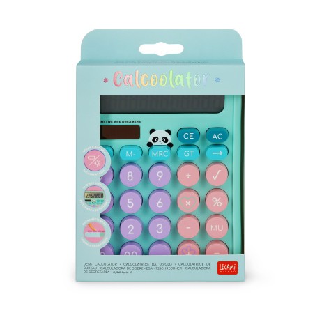 Calculatrice de Bureau Panda Legami – un design kawaii et la créativité italienne pour embellir chaque espace de travail.