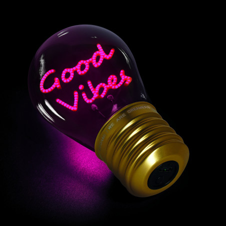 Ampoule Bulb Fiction Good Vibes – lumière douce, décoration originale et design créatif qui illuminent chaque intérieur
