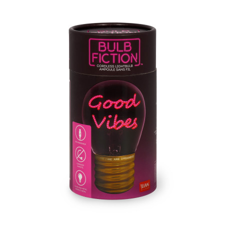 Ampoule Bulb Fiction Good Vibes – lumière douce, décoration originale et design créatif qui illuminent chaque intérieur