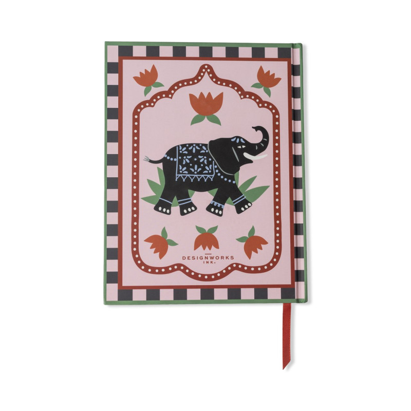 Journal Adopo Elephants -  Carnet de 192 pages Lignées au format A5 - Couverture cartonnée illustréé
