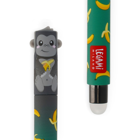 Stylo Erasable Legami Gorille Effacable – écriture fluide, correction instantanée et design irrésistiblement ludique