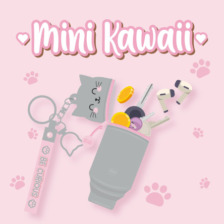 Trousse Mini Kawaii - Kitty | Le Porte Clef super pratique en forme de Chat signé Legami