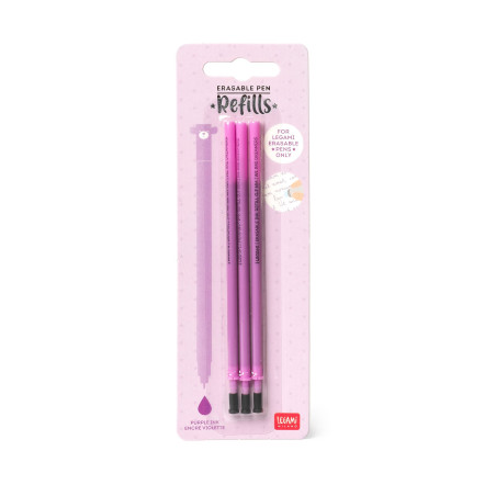 Recharge Violet Erasable Pen | Legami –  Remplacement facile de la cartouche pour prolonger le plaisir d'écrire avec votre stylo