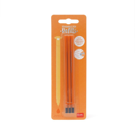 Recharge Orange Erasable Pen | Legami –  Remplacement facile de la cartouche pour prolonger le plaisir d'écrire avec votre stylo