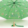 Service gagnant pour Snoopy avec le modèle Ace vert, le parapluie idéal des amateurs de tennis.