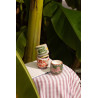 Bougie A Dopo Paddywax Wild Lemongrass avec motif serpent en céramique colorée.