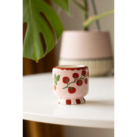 Bougie parfumée Heirloom Tomato A Dopo Paddywax avec motif tomate original et coloré.
