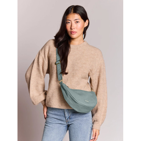 Sac banane Andréa Hindbag Sauge, une nuance douce et végétale pour une silhouette chic et naturelle.