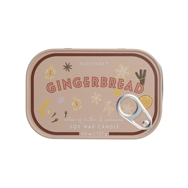 Bougie Bistrot Paddywax Gingerbread 8oz /125 g au parfum pain d’épice et gingembre