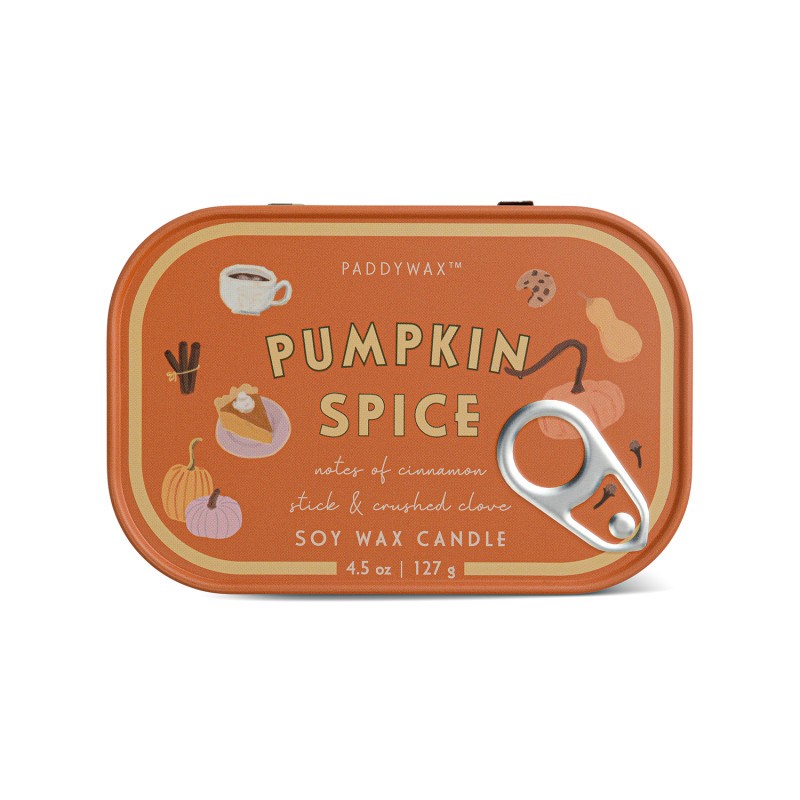 Bougie Bistrot Paddywax Pumpkin Spice 8oz /125 g au parfum citrouille et épices d’hiver