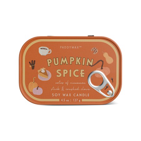 Bougie Bistrot Paddywax Pumpkin Spice 8oz /125 g au parfum citrouille et épices d’hiver
