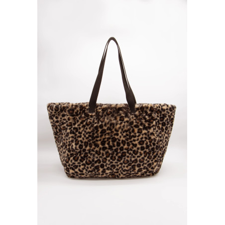 Hindbag Claude Léopard - Le sac Cabas en Fausse Fourrure chic et stylé