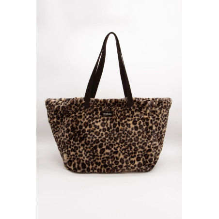 Hindbag Claude Léopard - Le sac Cabas en Fausse Fourrure chic et stylé