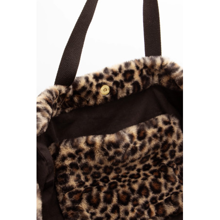 Hindbag Claude Léopard - Le sac Cabas en Fausse Fourrure chic et stylé