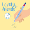 Stylo Lovely Friends Legami – Stylo Gel Rechargeable et Original