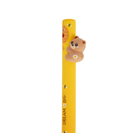 Stylo rétractable Free Hugs Teddy Bear Legami, un adorable ourson pour une papeterie pleine de tendresse.