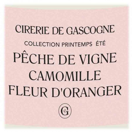 Cirerie De Gascogne | Bougie Originale Pêche De Vigne, Camomille,  Fleur d’Oranger