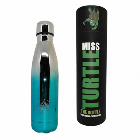 Miss Turtle, Gourde isotherme Bleu, Idées cadeaux Fun