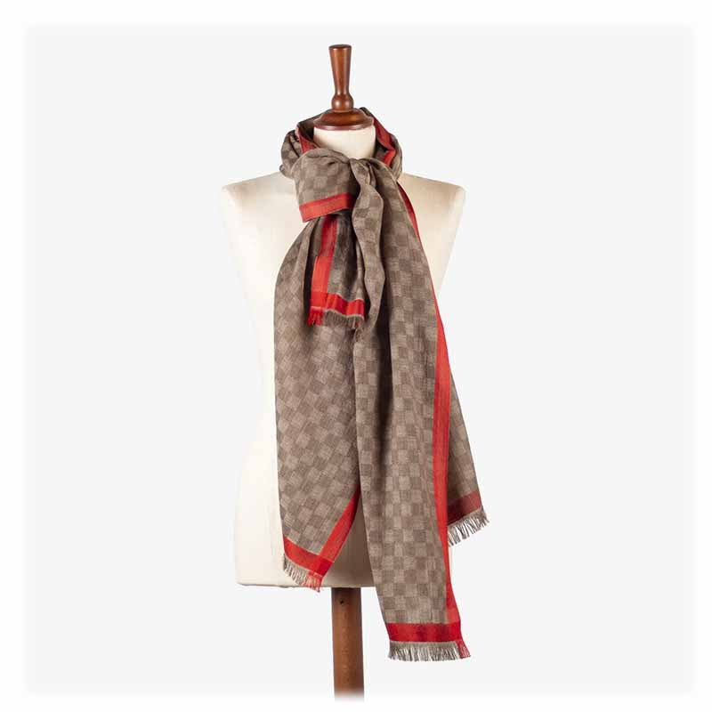Châle Damasco Taupe | Del Carmen | Idées Cadeaux Femme Châle Damasco Taupe | Del Carmen | Idées Cadeaux Femme