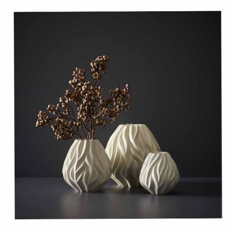 Vase Flame Blanc  19 cm | Morso | Designer Peter Svarrer | Cadeau Déco