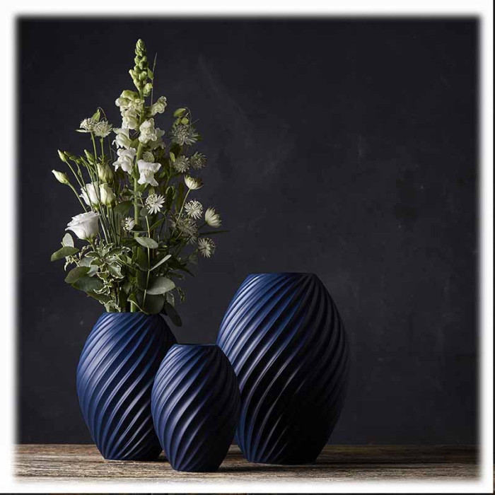 Vase River Bleu Matt | Design épuré