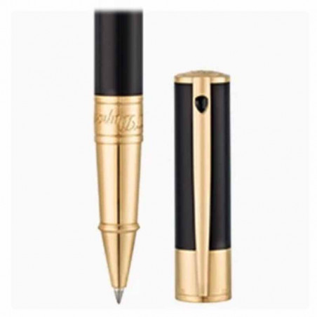 Dupont D-initial Roller | Noir & Golden | Cadeaux Insolite