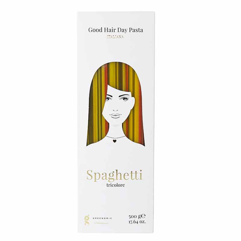 Spaghetti Tricolore Good Hair Day Pasta  | Greenomic | Cadeau Original