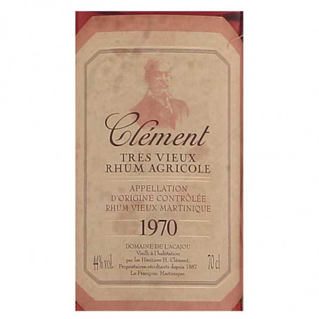 Rhum Vieux 1970 Millésimé | Hors d'âge | Rhum Clément | Cadeau prestige