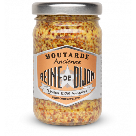 Moutarde grains à l'Ancienne | Reine de Dijon | Flacon 95g