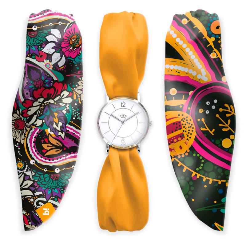Bill’s Watches Trend Apricot | Cadeau montre Femme | 3 bracelets en Satin Bill’s Watches Trend Apricot | Cadeau montre Femme | 3 bracelets en Satin