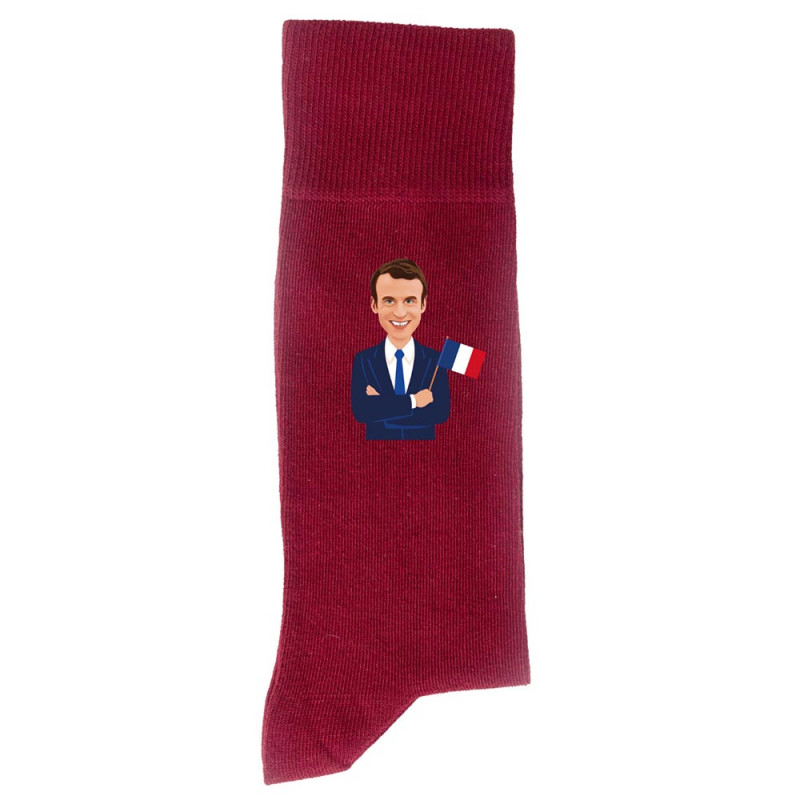 Chaussette Rouge Macron 2022 |Pied Gauche Chaussette Rouge Macron 2022 |Pied Gauche