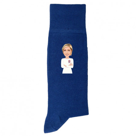 Chaussette Bleu Marine Lepen 2022 |Pied Gauche