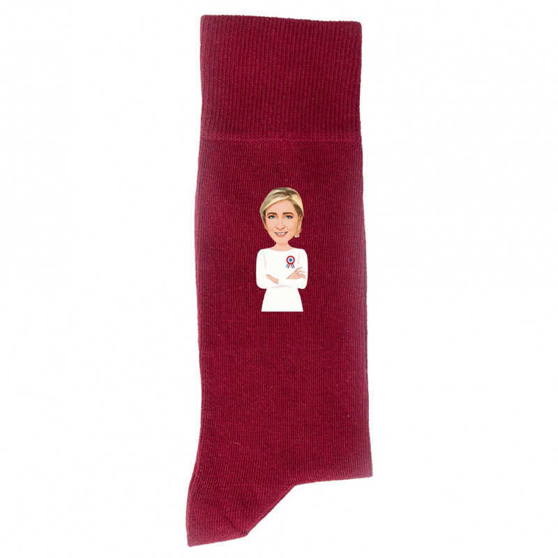 Chaussette Rouge Marine Lepen 2022 |Pied Gauche