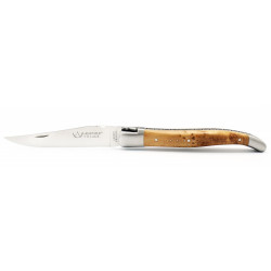 Couteau Laguiole Genévrier | Lame Brillante 12cm - 2 mitres