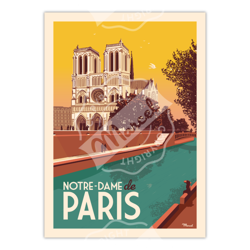 Affiche Paris Notre-Dame| Marcel Travel Posters