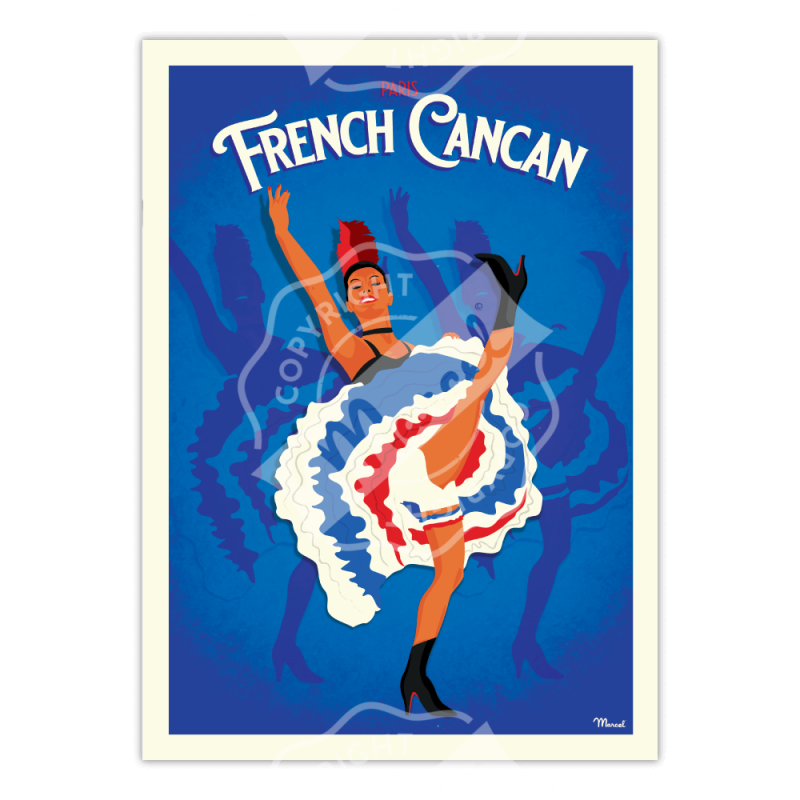 Affiche Paris French Cancan | Marcel Travel Posters